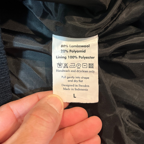 ProQuip Lambswool Lined 1/4 Zip Sweater Jacket Large Golf Windproof Wide Ribbed - Picture 3 of 8